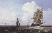 Attributed to john wilson carmichael Shipping off Scarborough (mk37) china oil painting reproduction